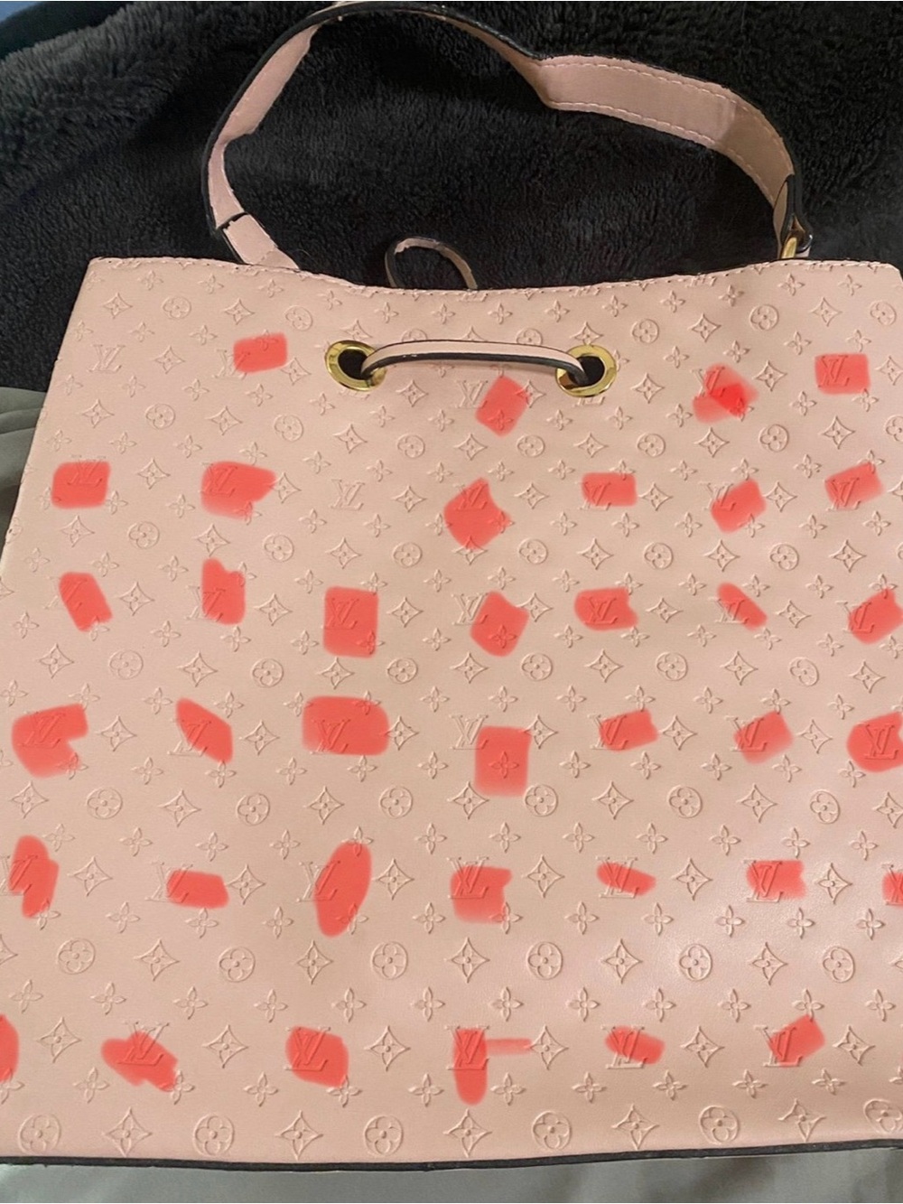 Pink Shoulder Drawstring Bag - Picture 2 of 6